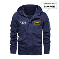 Thumbnail for A330 Flat Text Designed Cotton Jackets