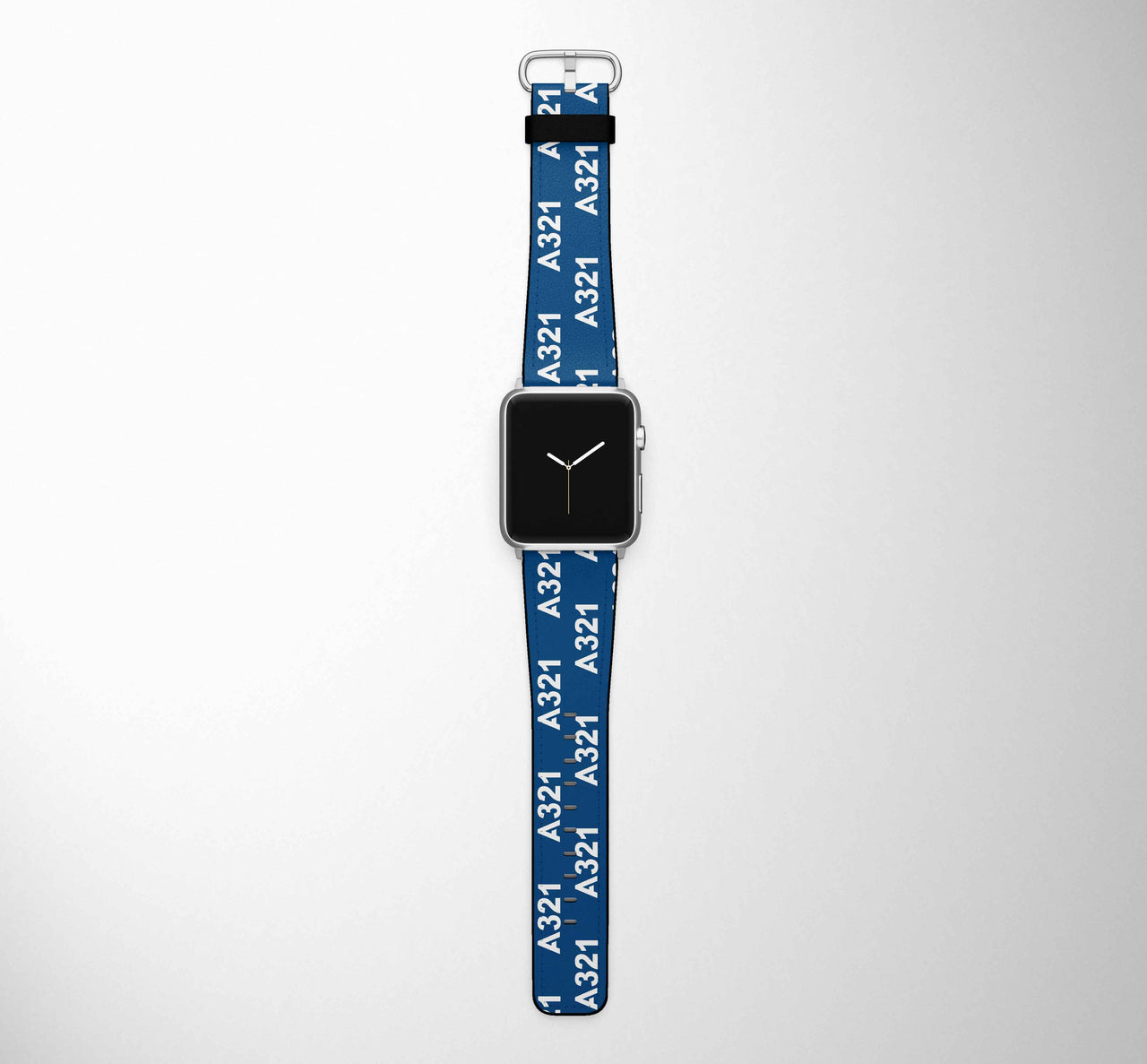 A321 Flat Text Designed Leather Apple Watch Straps