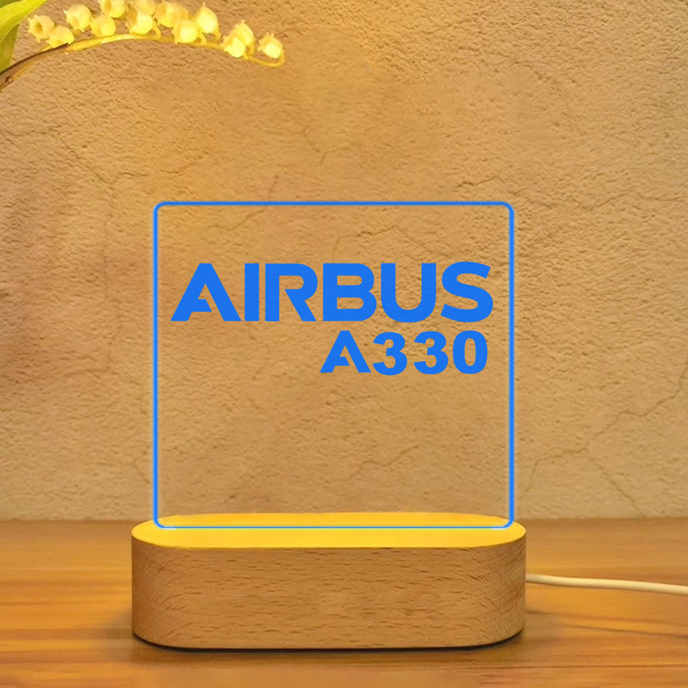 Airbus A330 & Text Designed Night Lamp