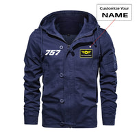 Thumbnail for 757 Flat Text Designed Cotton Jackets