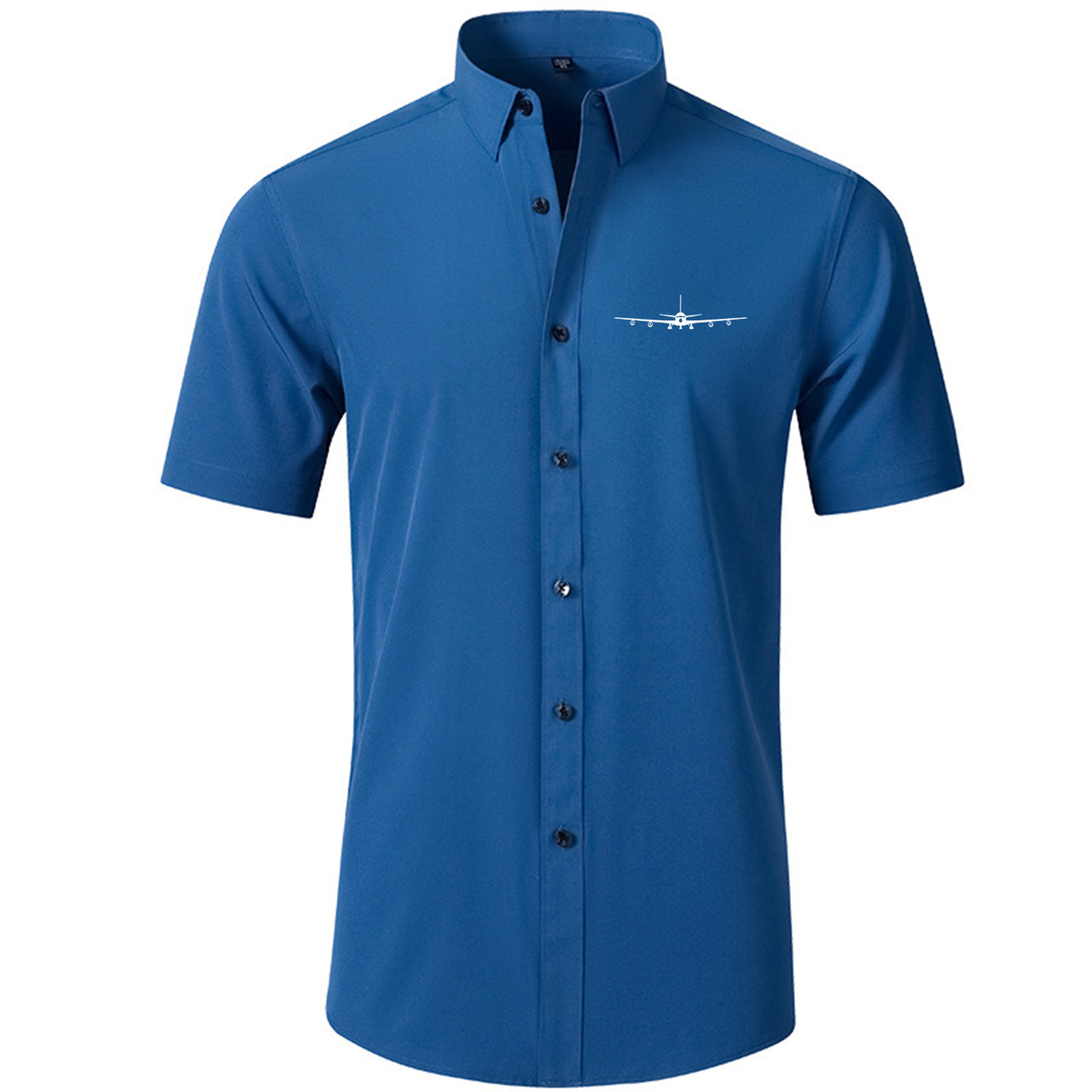 Boeing 707 Silhouette Designed Short Sleeve Shirts