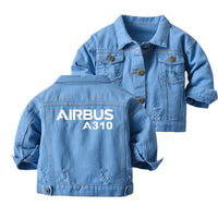 Thumbnail for Airbus A310 & Text Designed Children Denim Jackets