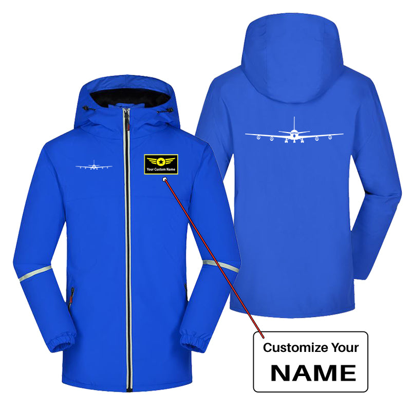 Boeing 707 Silhouette Designed Rain Coats & Jackets