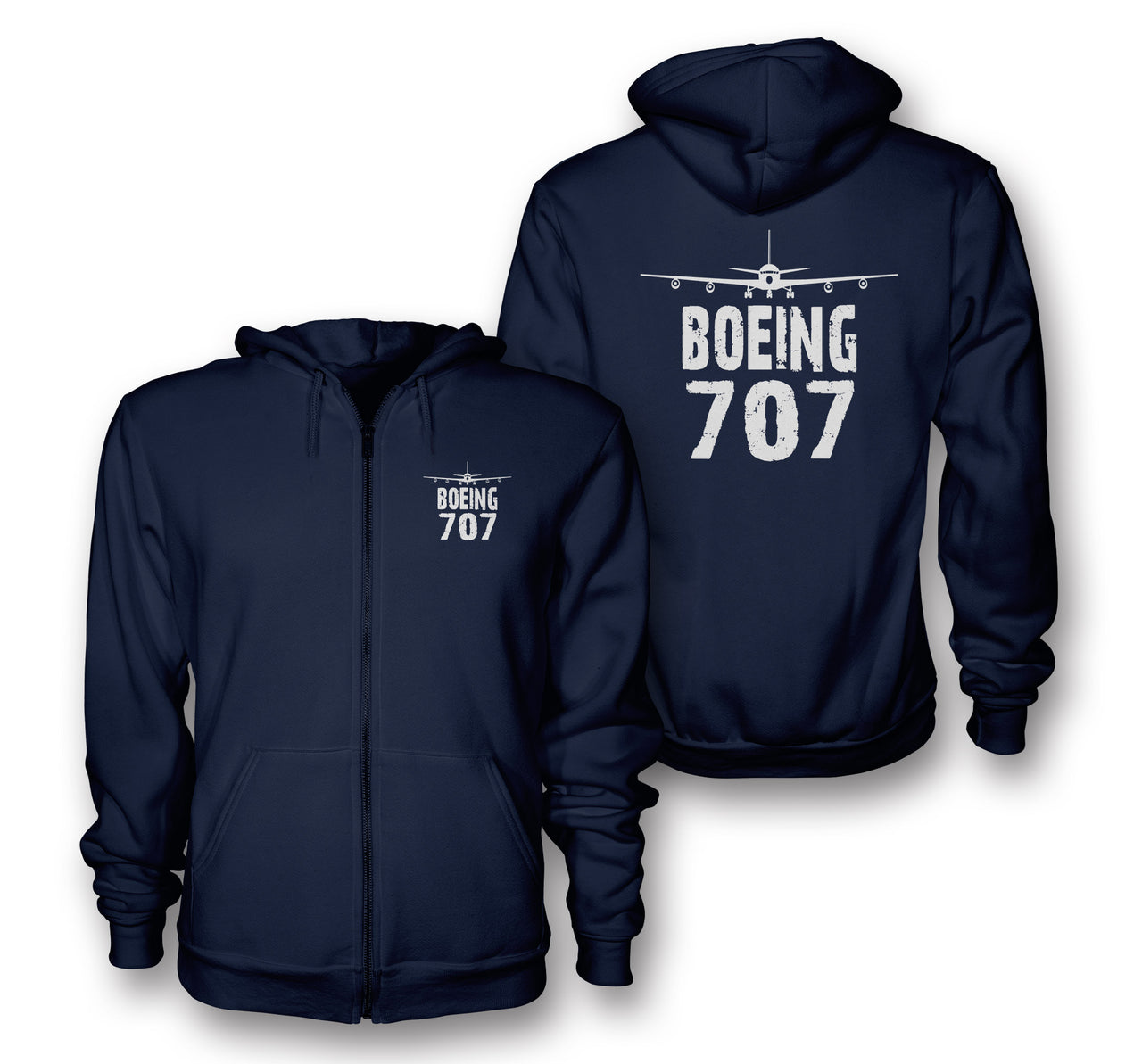 Boeing 707 & Plane Designed Zipped Hoodies