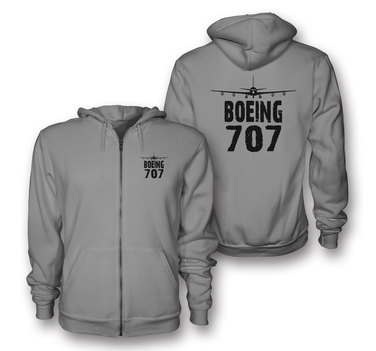 Boeing 707 & Plane Designed Zipped Hoodies