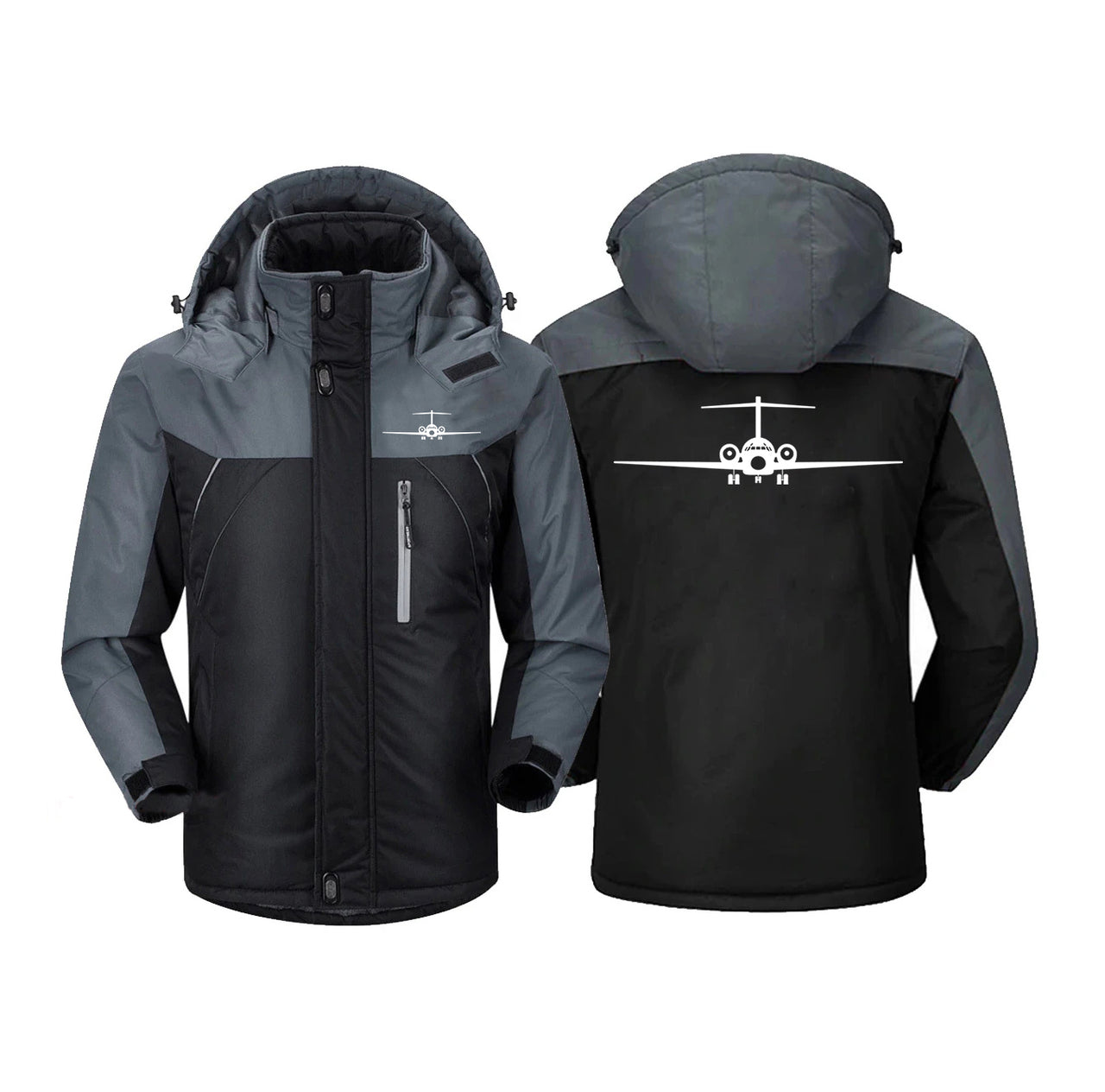 Boeing 717 Silhouette Designed Thick Winter Jackets