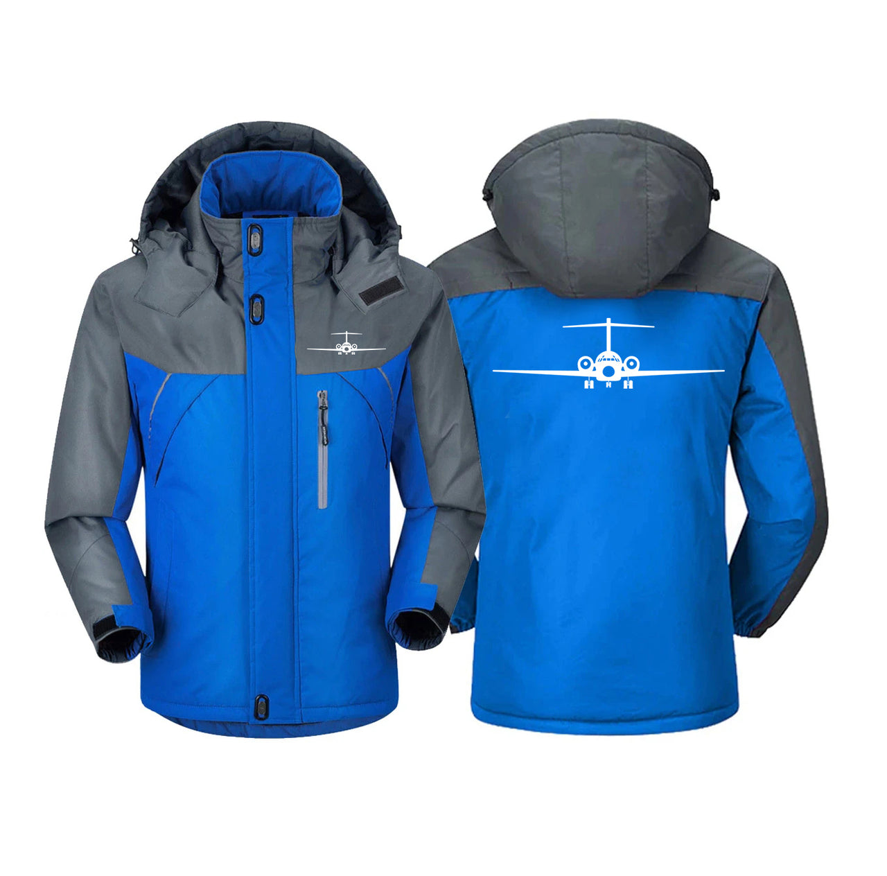 Boeing 717 Silhouette Designed Thick Winter Jackets