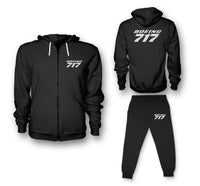 Thumbnail for Boeing 717 & Text Designed Zipped Hoodies & Sweatpants Set