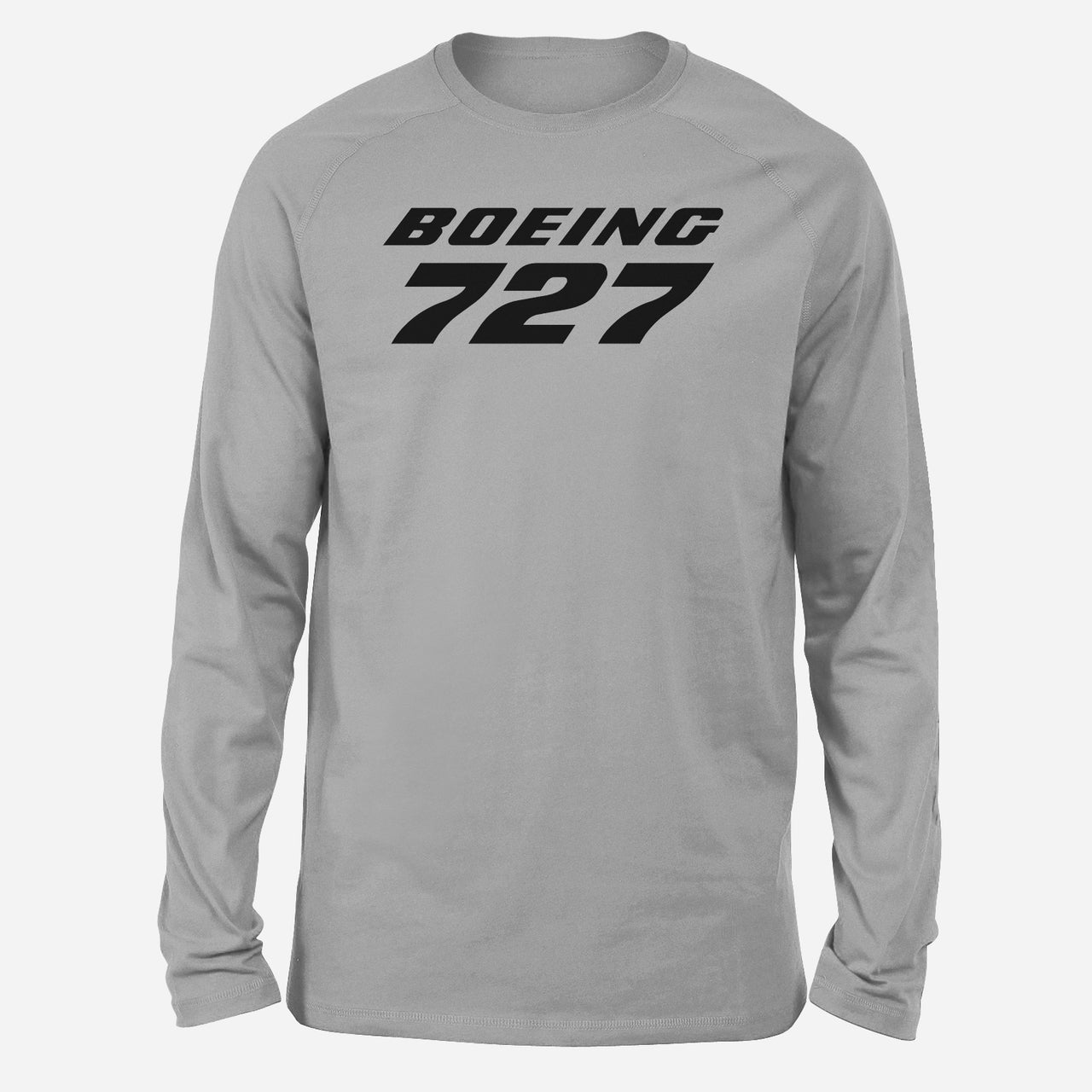 Boeing 727 & Text Designed Long-Sleeve T-Shirts