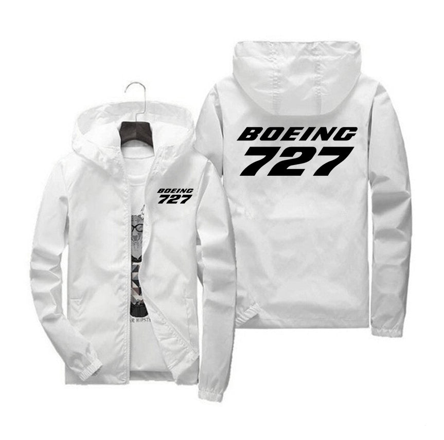 Boeing 727 & Text Designed Windbreaker Jackets