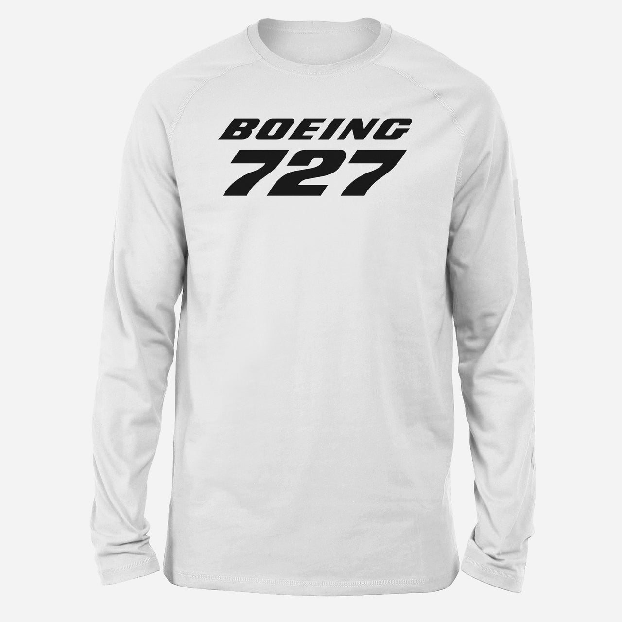 Boeing 727 & Text Designed Long-Sleeve T-Shirts