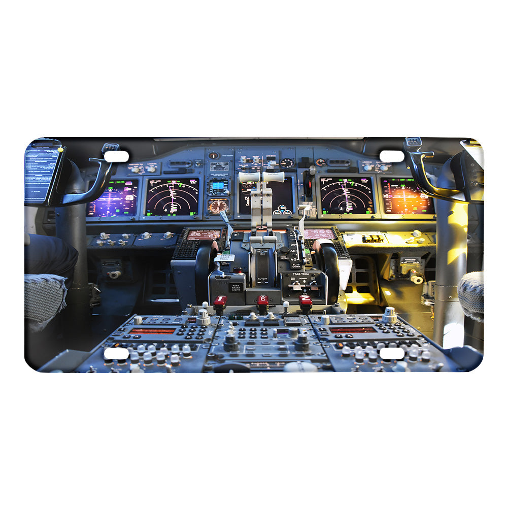 Boeing 737 Cockpit Designed Metal (License) Plates