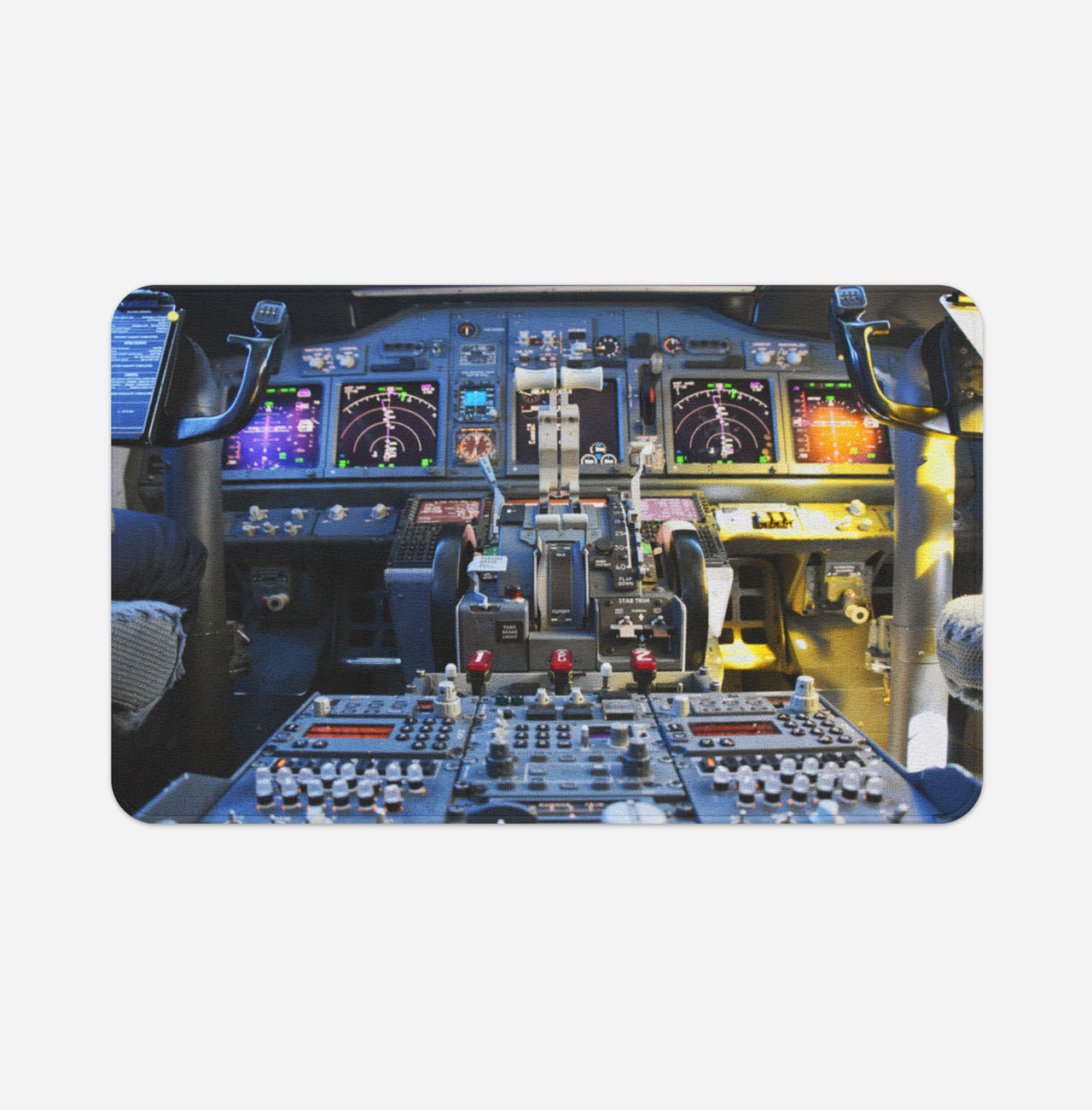 Boeing 737 Cockpit Designed Bath Mats