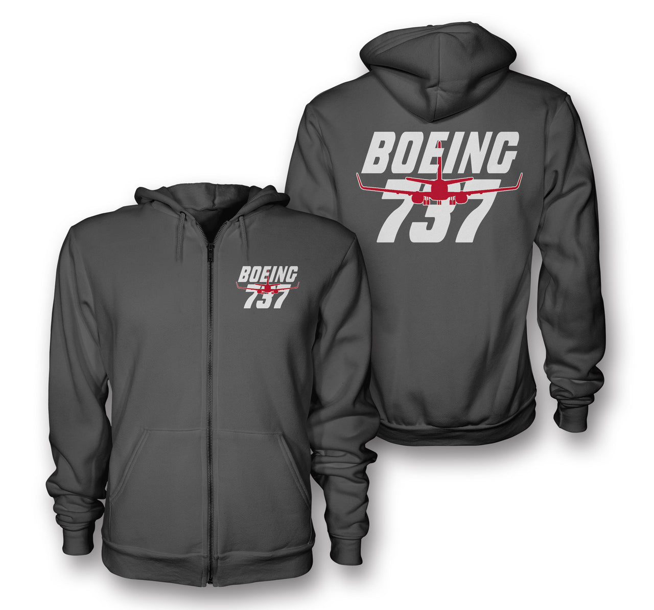 Amazing Boeing 737 Designed Zipped Hoodies