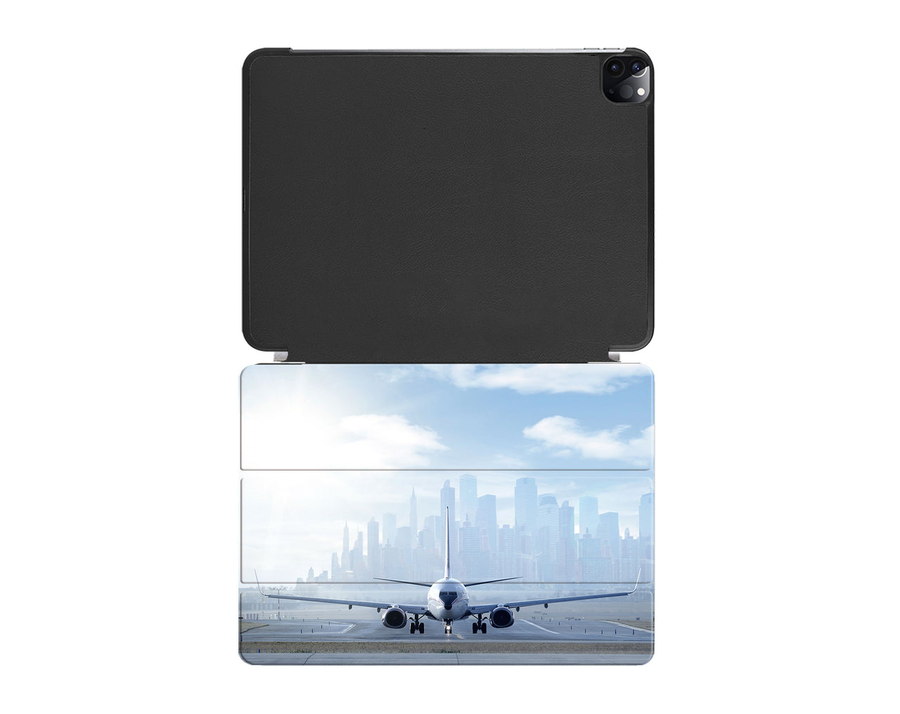 Boeing 737 & City View Behind Blades Closeup Designed iPad Cases