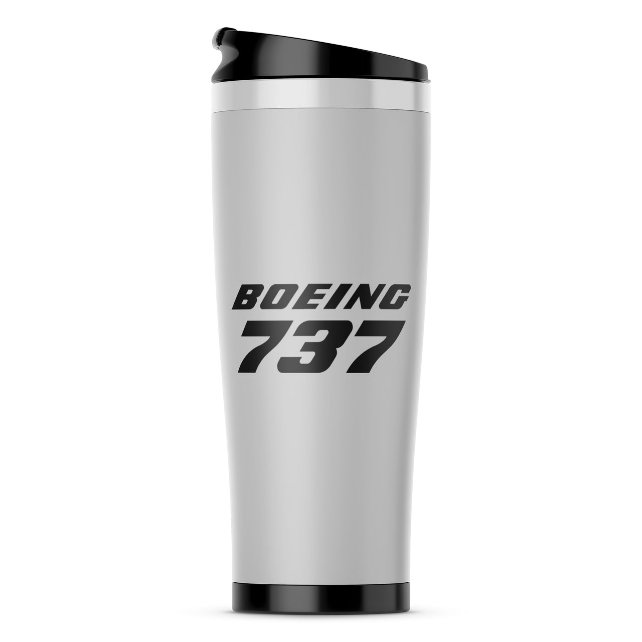 Boeing 737 & Text Designed Travel Mugs