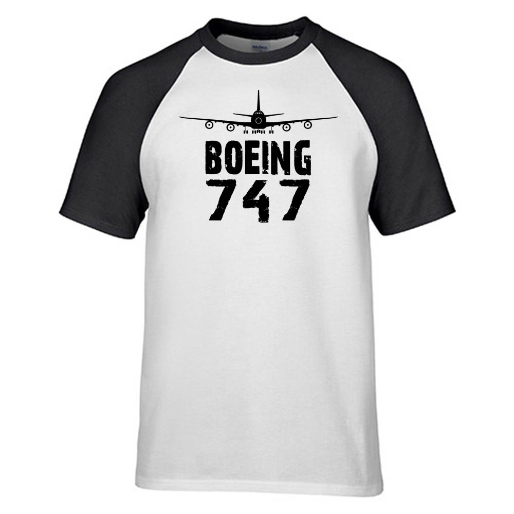 Boeing 747 & Plane Designed Raglan T-Shirts