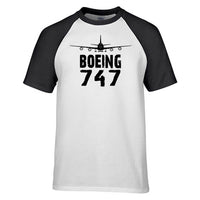 Thumbnail for Boeing 747 & Plane Designed Raglan T-Shirts