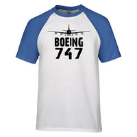 Thumbnail for Boeing 747 & Plane Designed Raglan T-Shirts