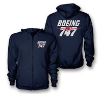 Thumbnail for Amazing Boeing 747 Designed Zipped Hoodies