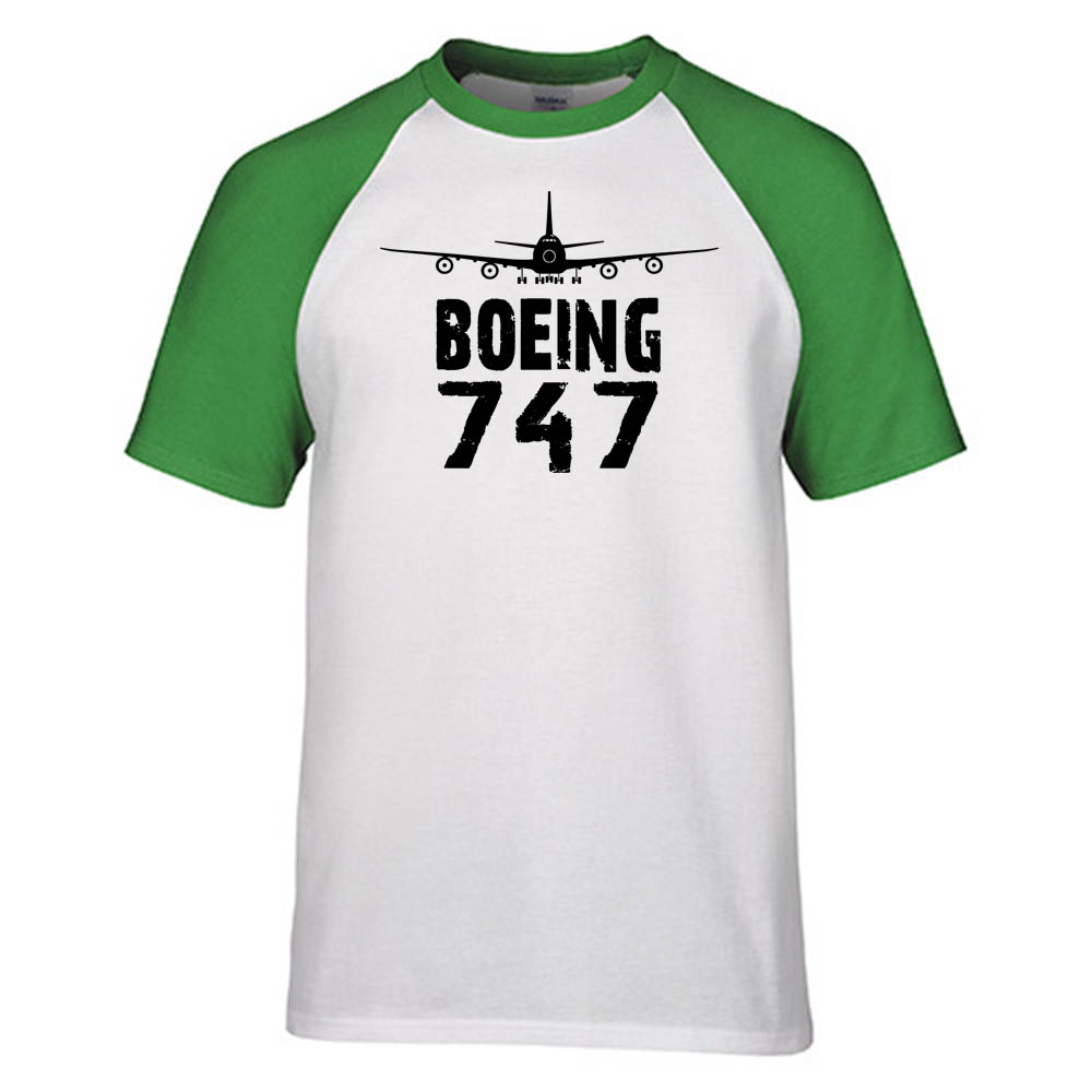 Boeing 747 & Plane Designed Raglan T-Shirts