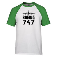 Thumbnail for Boeing 747 & Plane Designed Raglan T-Shirts