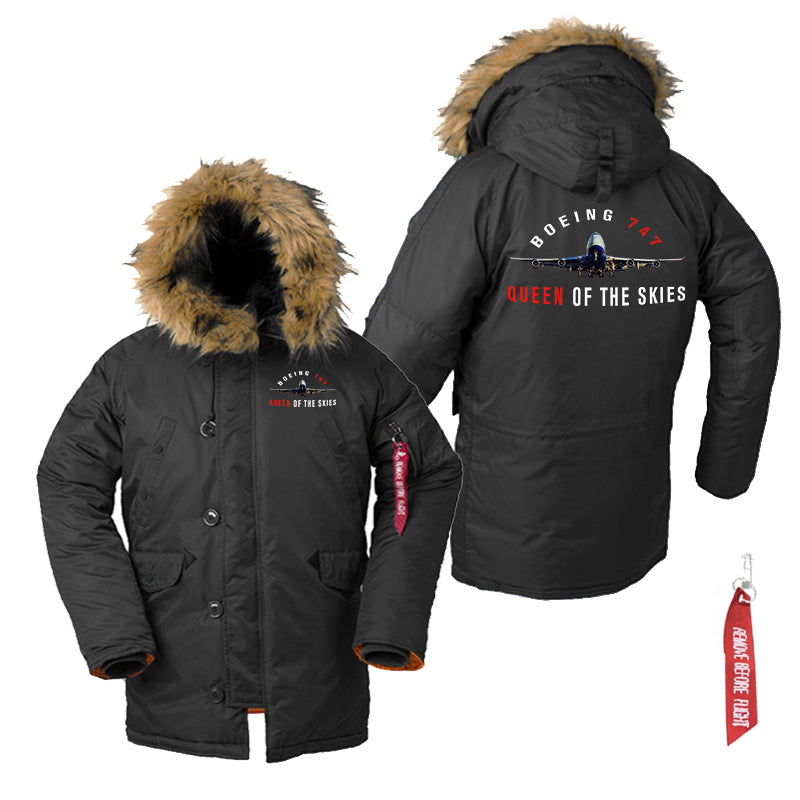 Boeing 747 Queen of the Skies Designed Parka Bomber Jackets