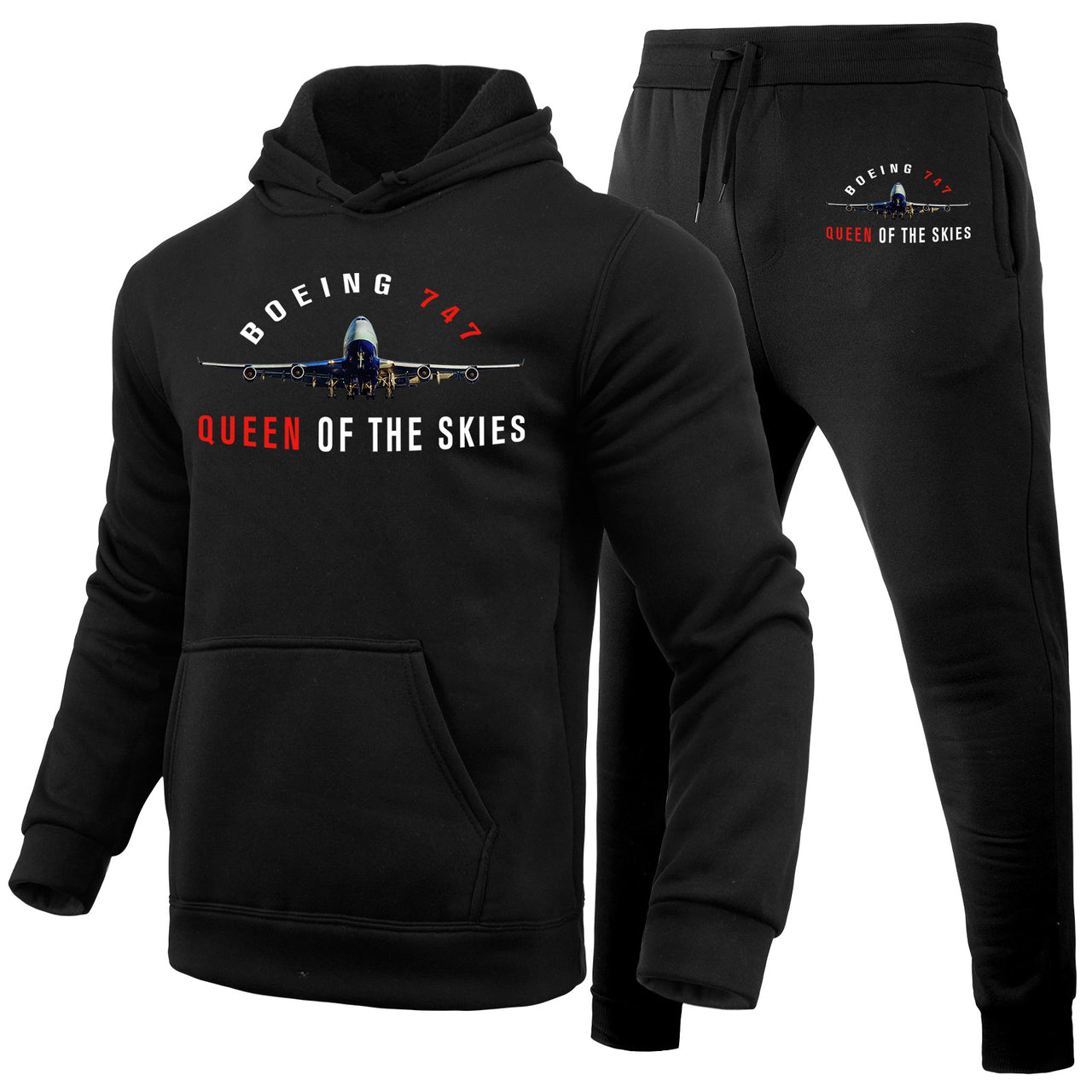 Boeing 747 Queen of the Skies Designed Hoodies & Sweatpants Set