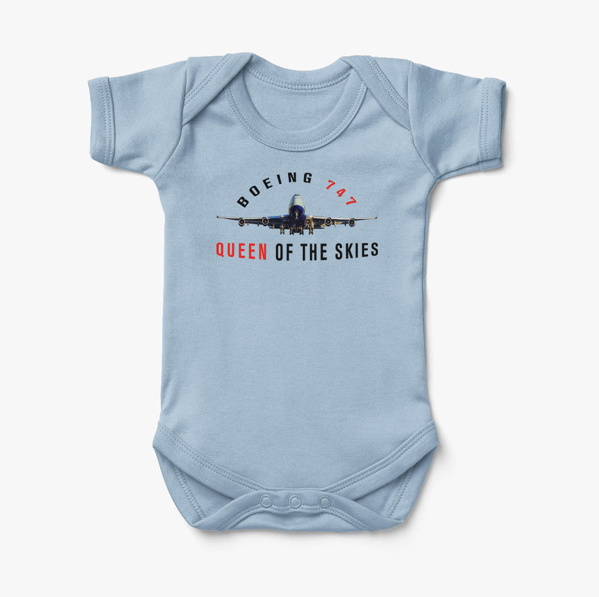 Boeing 747 Queen of the Skies Designed Baby Bodysuits