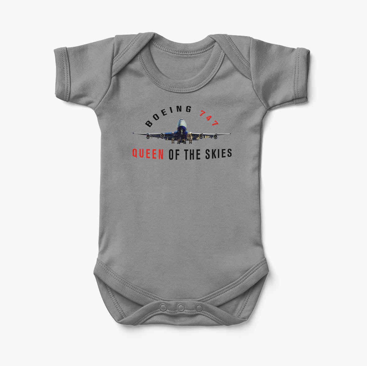 Boeing 747 Queen of the Skies Designed Baby Bodysuits