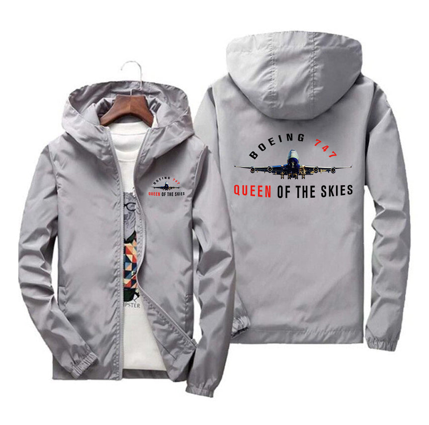 Boeing 747 Queen of the Skies Designed Windbreaker Jackets