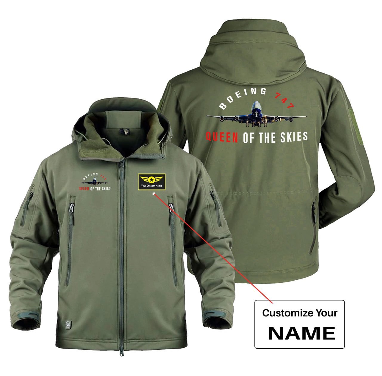 Boeing 747 Queen of the Skies Designed Military Jackets (Customizable)