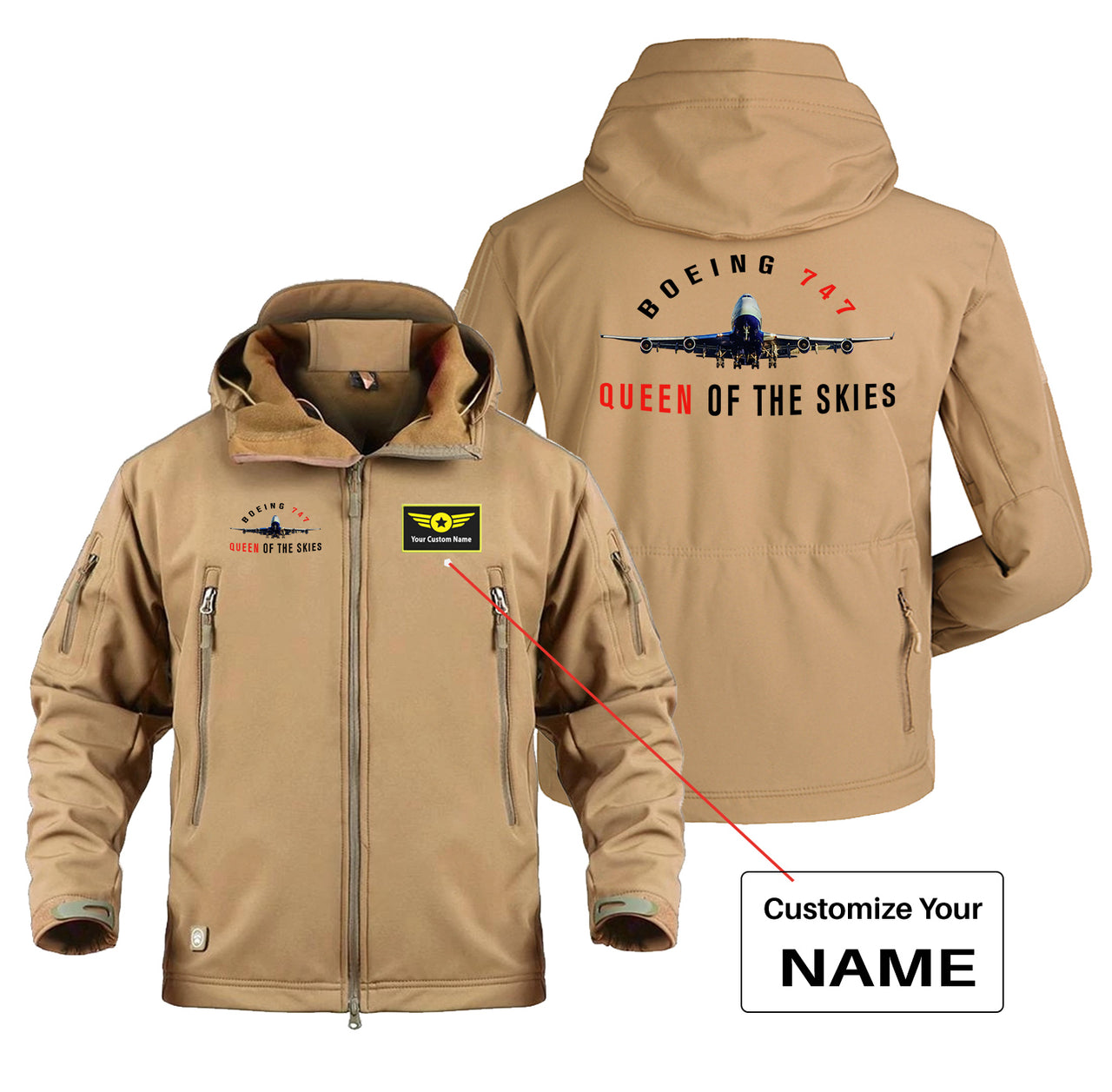 Boeing 747 Queen of the Skies Designed Military Jackets (Customizable)