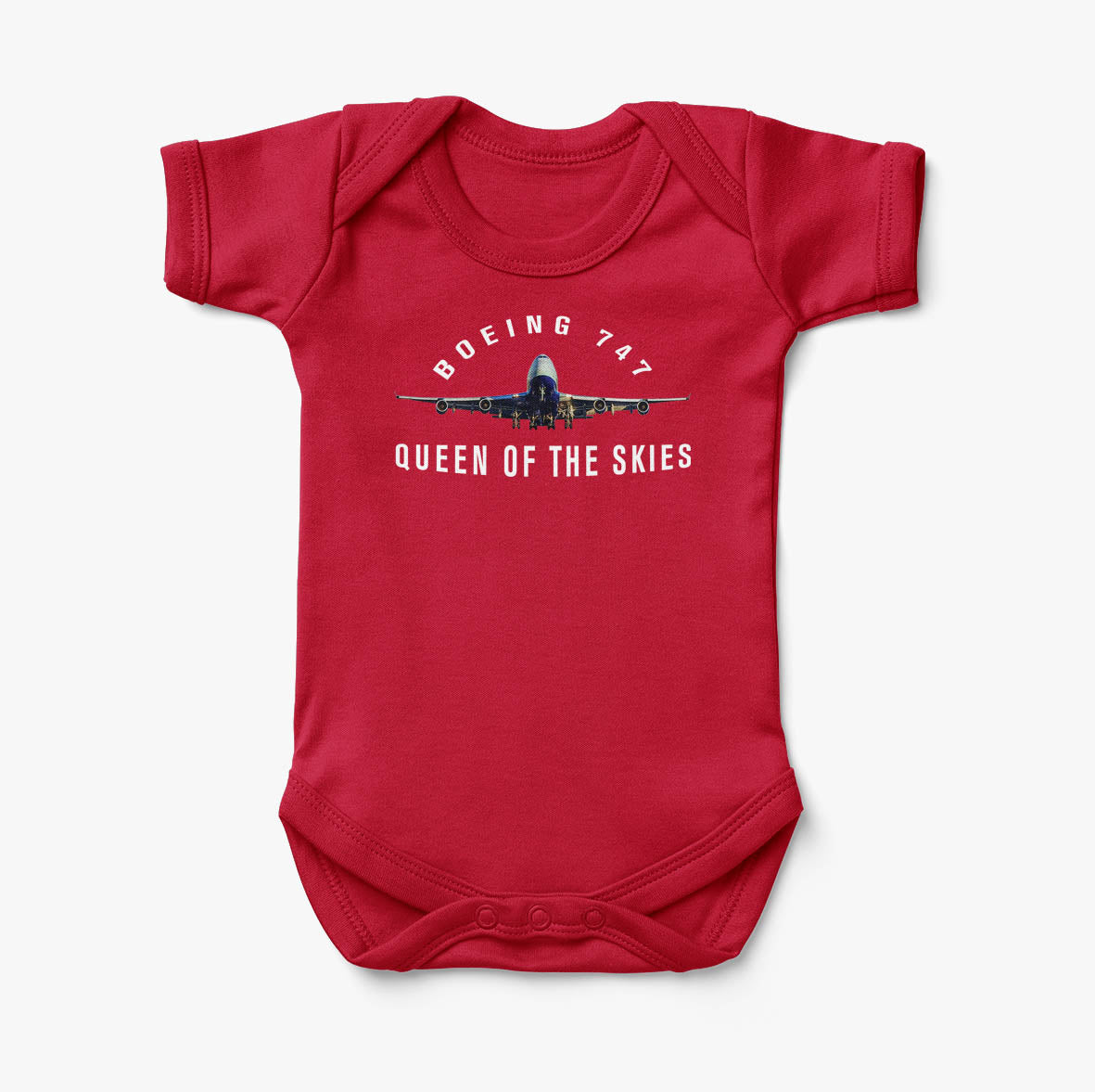 Boeing 747 Queen of the Skies Designed Baby Bodysuits