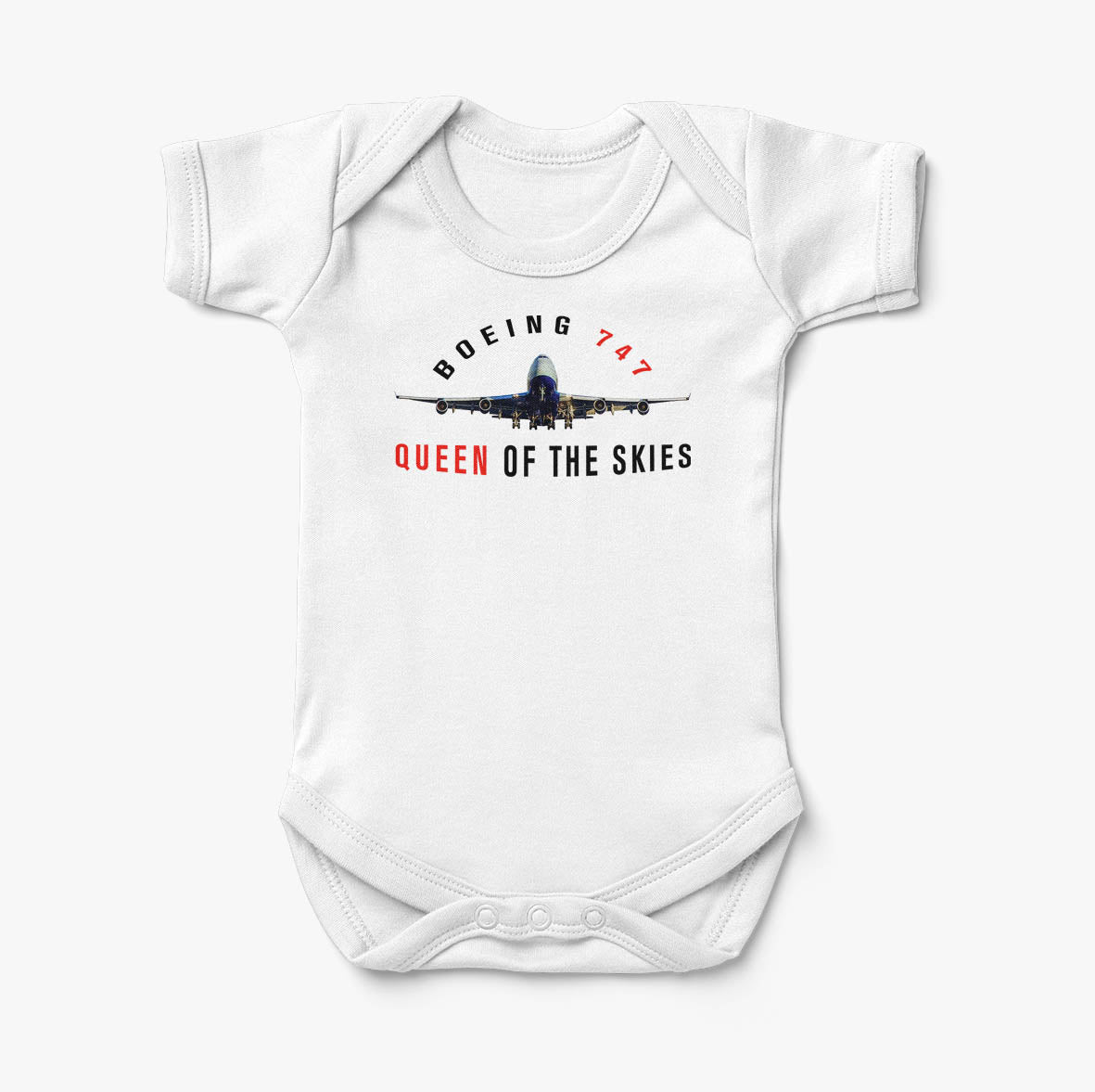 Boeing 747 Queen of the Skies Designed Baby Bodysuits