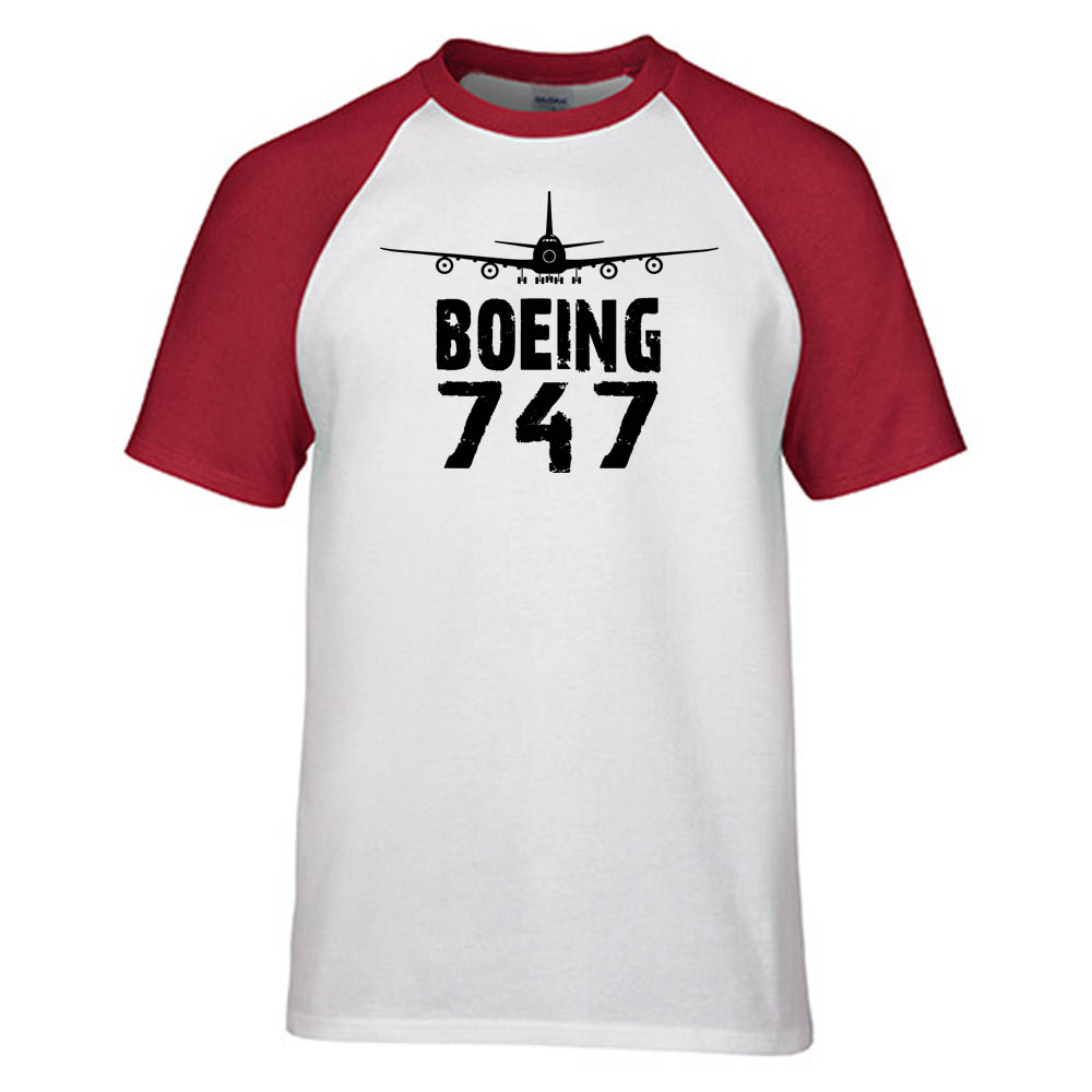 Boeing 747 & Plane Designed Raglan T-Shirts