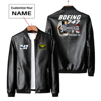 Thumbnail for Boeing 747 & PW4000-94 Engine Designed PU Leather Jackets