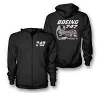 Thumbnail for Boeing 747 & PW4000-94 Engine Designed Zipped Hoodies