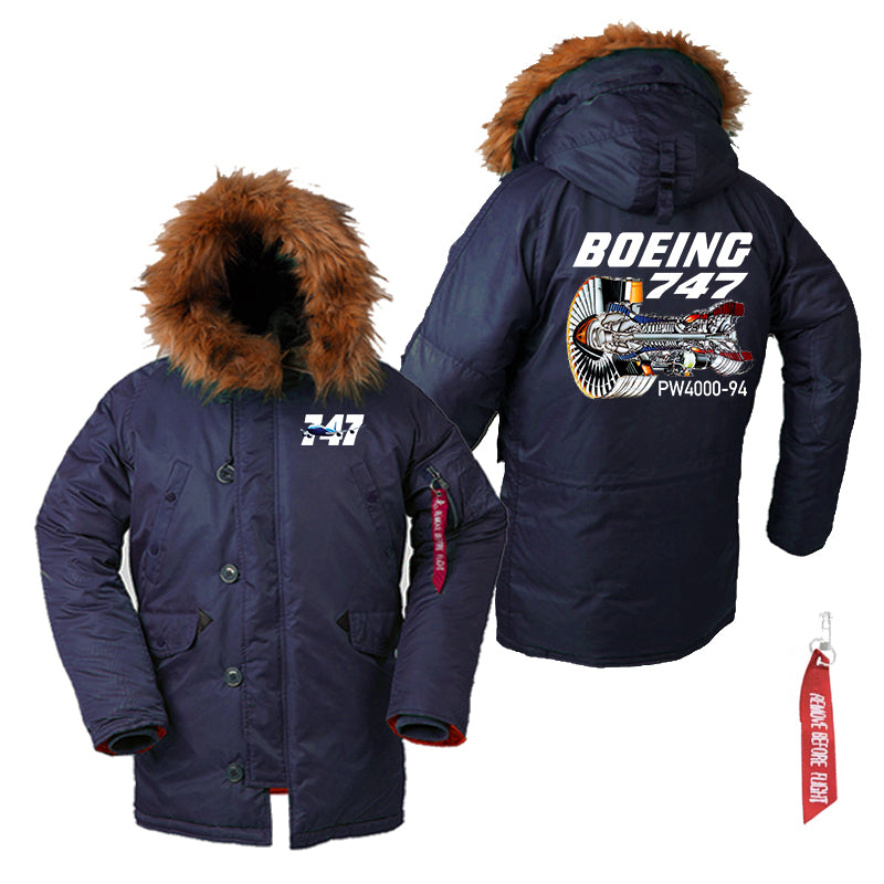 Boeing 747 & PW4000-94 Engine Designed Parka Bomber Jackets