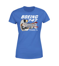 Thumbnail for Boeing 747 & PW4000-94 Engine Designed Women T-Shirts