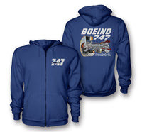 Thumbnail for Boeing 747 & PW4000-94 Engine Designed Zipped Hoodies