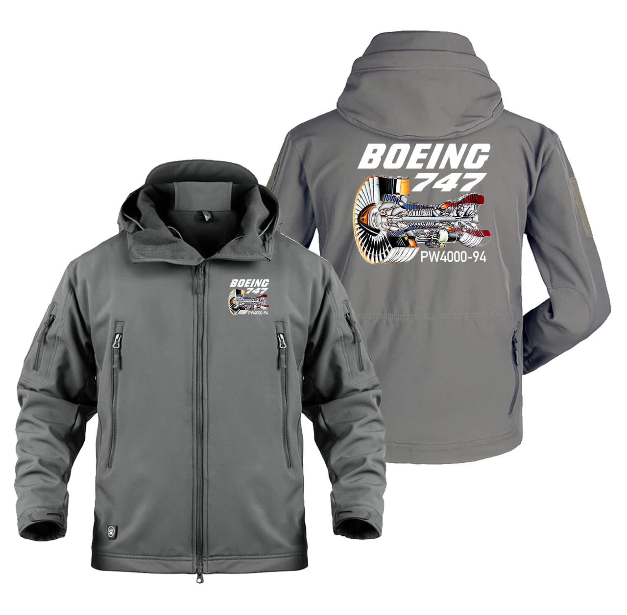 Boeing 747 & PW4000-94 Engine Designed Military Jackets (Customizable)