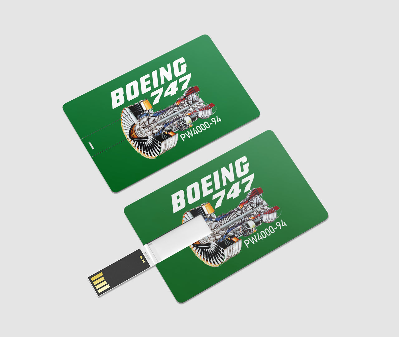 Boeing 747 & PW4000-94 Engine Designed USB Cards