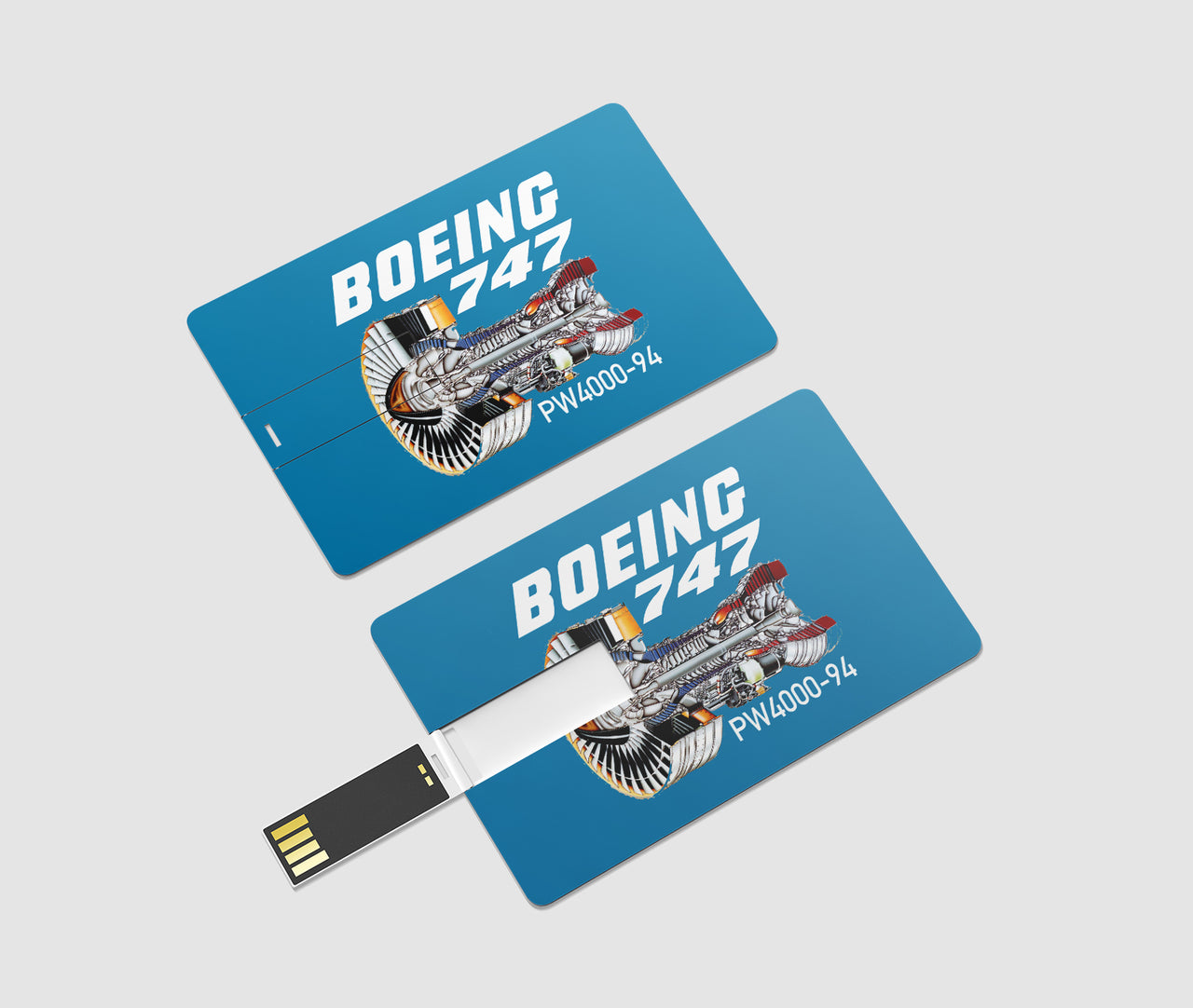 Boeing 747 & PW4000-94 Engine Designed USB Cards