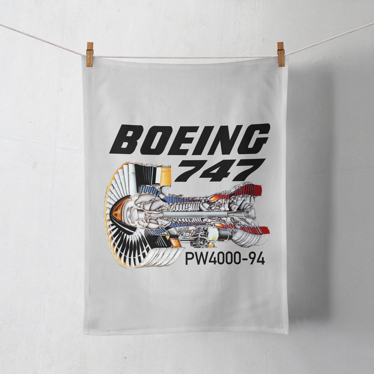 Boeing 747 & PW4000-94 Engine Designed Towels