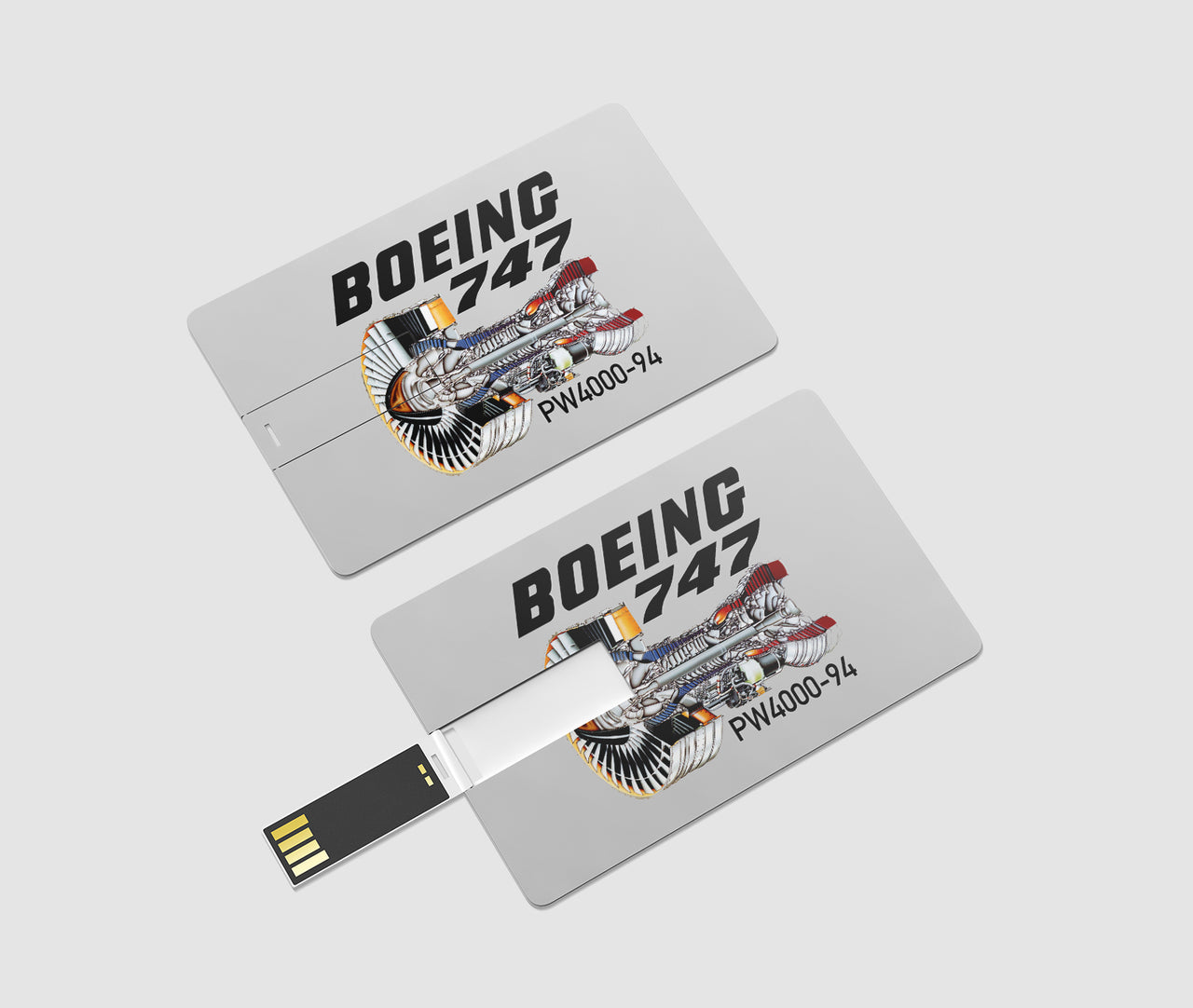 Boeing 747 & PW4000-94 Engine Designed USB Cards