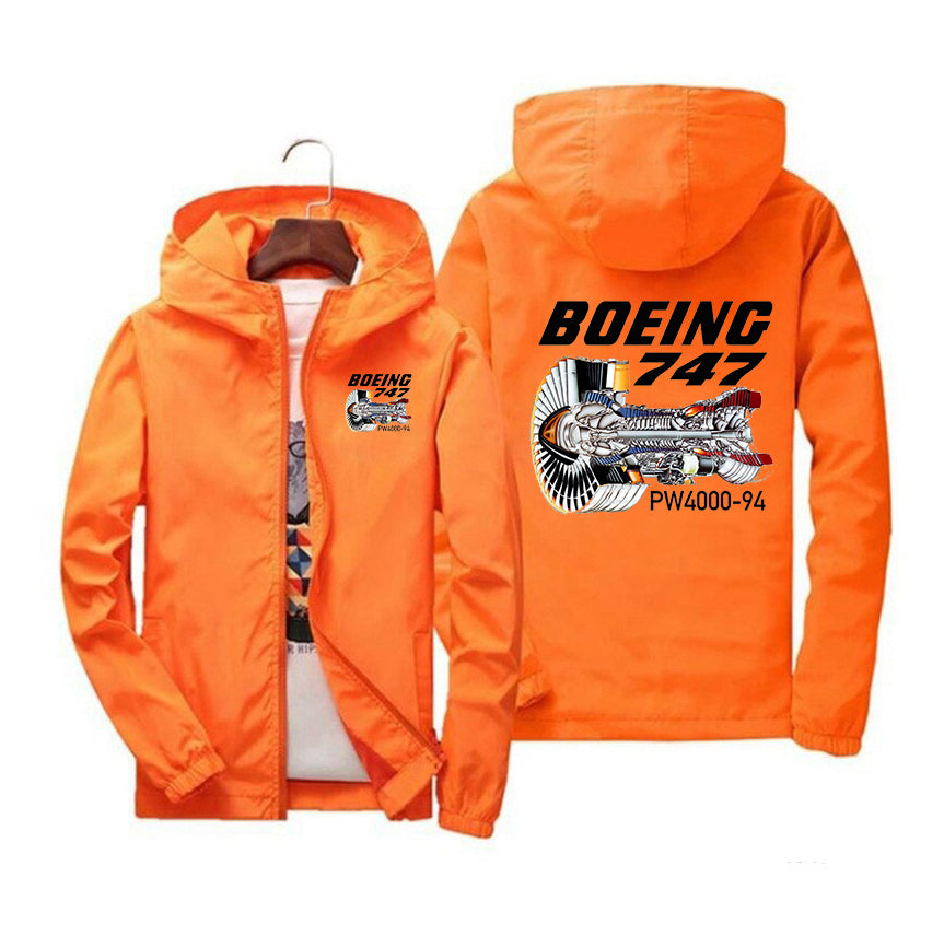 Boeing 747 & PW4000-94 Engine Designed Windbreaker Jackets