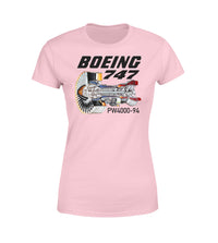 Thumbnail for Boeing 747 & PW4000-94 Engine Designed Women T-Shirts