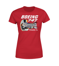 Thumbnail for Boeing 747 & PW4000-94 Engine Designed Women T-Shirts