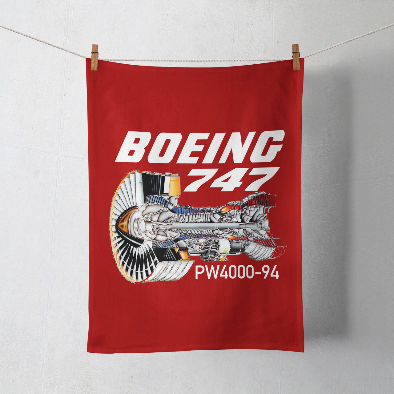 Boeing 747 & PW4000-94 Engine Designed Towels